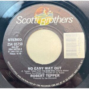 Robert Tepper No Easy Way Out / Domination 45 Rock 1985 Scotti Brothers 05750